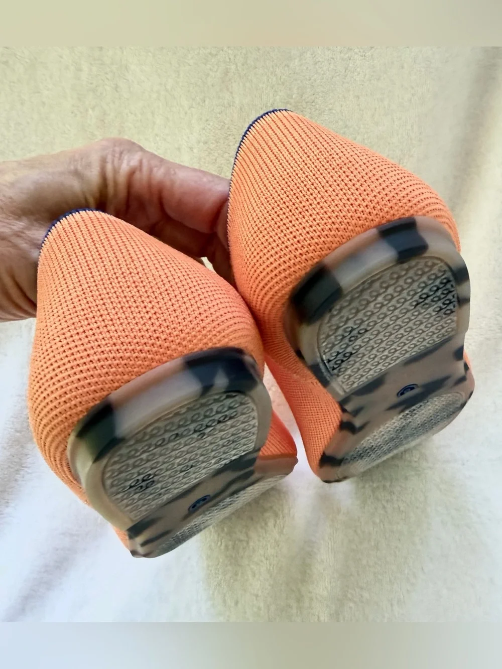 Rothy’s Tangerine Round Toe Ballet Flats Washable Size 9.5 New in Box